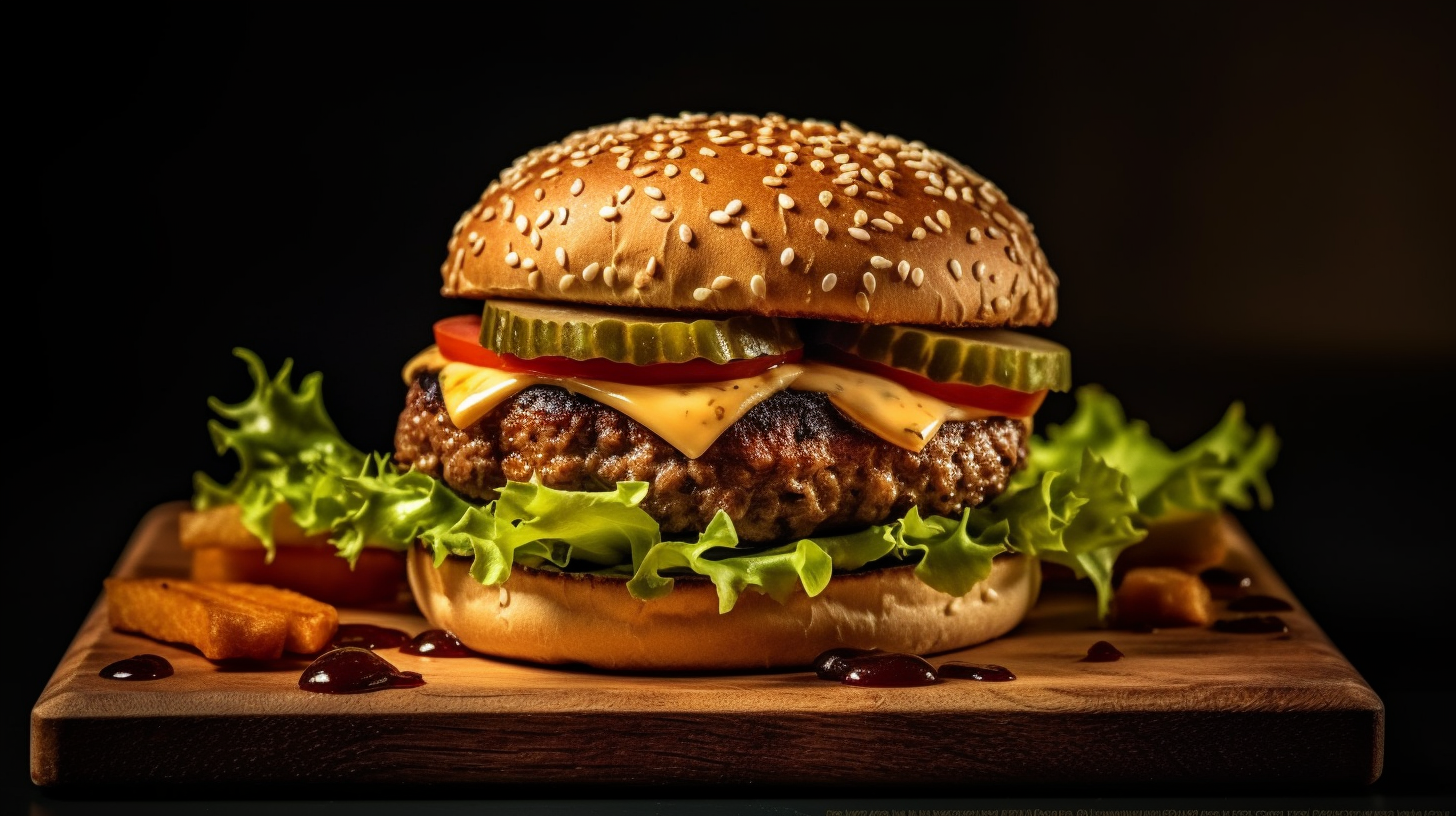 dblumx_a_delicious_hamburger_served_on_a_black_stone_plate_food_6aa4aa6e-a2d2-4397-acd7-5ac6da471bc8